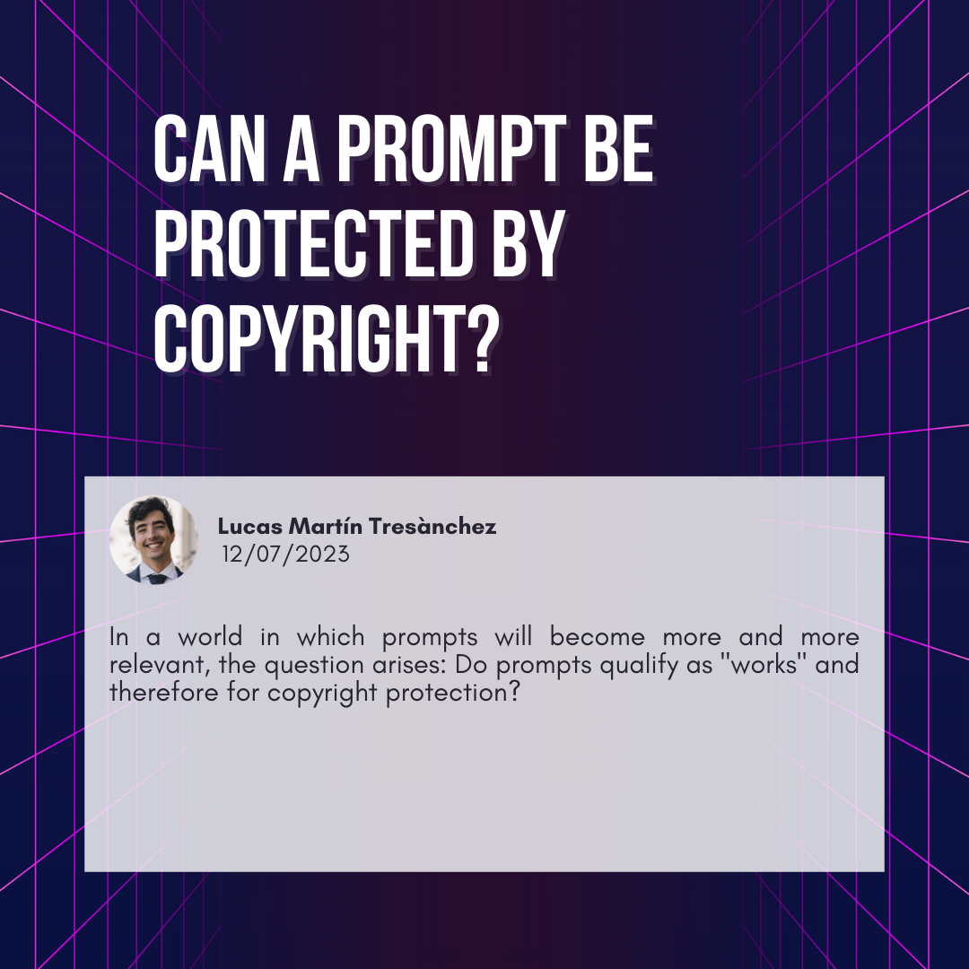 ¿Puede un prompt protegerse por derecho de autor?