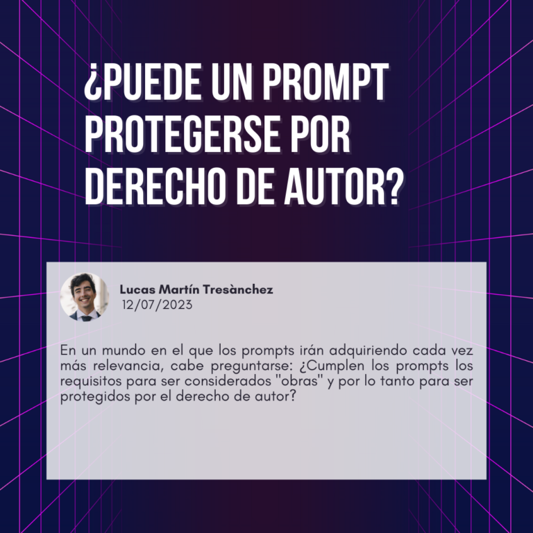 ¿Puede un prompt protegerse por derecho de autor?